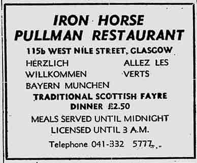 Iron Horse Advert 1976